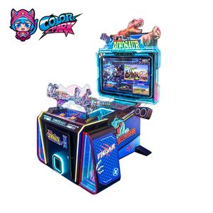 Machine de jeu d'arcade colorée pour enfants, à monnayeur, pour deux joueurs, tir au dinosaure - Product Image 6