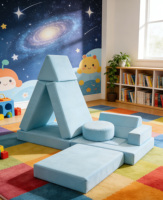 Canapé modulaire convertible en mousse haute densité pour chambre d'enfant, salle de jeux, canapé sectionnel pour bébé et enfants, idéal pour le jeu