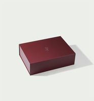 Boîte cadeau magnétique de luxe bordeaux avec logo personnalisé, boîte d'emballage rigide à rabat en carton pour bijoux, cosmétiques et cadeaux de mariage