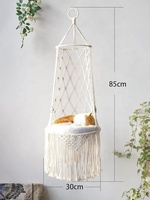 Nouveau Nid de Balançoire Extérieur Moderne pour Chat, Panier Suspendu pour Petits Animaux, Hamac en Corde de Coton Tressée, Sac en Maille, Lit Balançoire Macramé