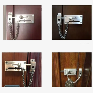 Nouvelle serrure de porte en acier inoxydable, chaîne de sécurité épaissie, loquet de sécurité durable pour portes et fenêtres - Product Image 5