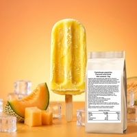 Poudre pré-mélangée pour sucettes glacées au melon certifiée Halal, fabriquée en Chine, paquet de 1 kg, facile à préparer pour les magasins de détail et les services de restauration