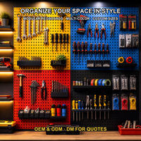 Support d'affichage mural/de bureau en métal stable pour panneau perforé, organisateur d'outils pour magasin de détail et rangement de garage domestique
