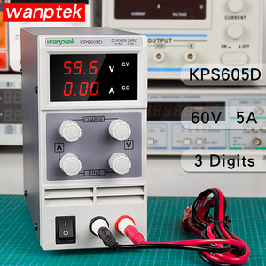 WANPTEK 60V 5A BENCH alimentatore regolabile a corrente continua, fonte di alimentazione a corrente continua, laboratorio, riparazione, scuole, DESIGN, placca, KPS605D - Product Image 4
