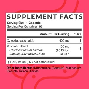 High Quality OEM Prebiotic <b>Probiotic</b> Capsules 20 Billion CFU Support Gut Health Digestion and Immune Function Capsules - Product Image 3