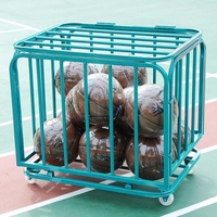 KWO-Panier à roulettes en métal pour terrain de sport en plein air, rangement portable, cage de basket-ball pliable pour football, vente en gros