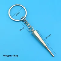 Porte-clés moderne en alliage de zinc, motif dentaire créatif, miroir dentaire et pince, cadeau promotionnel pour dentiste