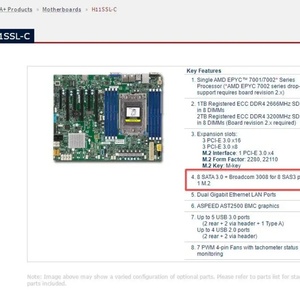 Supermicro H11SSL-i y CPU AMD EPYC 7302P con 8* 64 GB de RAM 2133P, Múltiples Opciones, Socket SP3 DDR4, 16 SATA3, 3*PCI-E3.0x16 - Product Image 5
