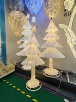 Luxuriöse LED-Sternen-Gipfeldekoration Stoff-Weihnachtsbaum-Bodenleuchte für Hochzeitsempfang Bühne Weihnachtsveranstaltung Dekor Requisiten
