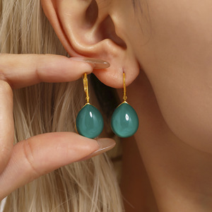 Multi Colors Resin Dangle <b>Earrings</b> for Women | 18K PVD Gold Plated Stainless Steel | Waterproof, Hypoallergenic & Non-Fading - Product Image 4