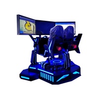 Simulateur de course automobile 4D avec chaise de jeu VR à 3 écrans et mouvement 6 DOF pour produits de divertissement intérieur