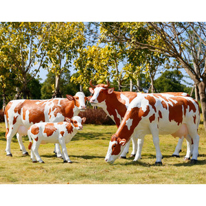 Ngoài trời trang trại động vật nhựa thủ công cuộc sống kích thước sợi thủy tinh cừu bia sư tử dê bò lừa ngựa Hươu hen thỏ tượng đạo cụ - Product Image 1