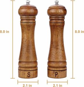 Wooden Salt Spice Mill <b>Grinder</b> Set Salt and <b>Pepper</b> Shaker Set Acacia Wood Salt <b>Pepper</b> Mill <b>Grinder</b> - Product Image 2