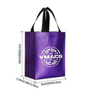 Sacs de courses laminés personnalisés, sacs fourre-tout en tissu métallisé laser pour emballage sur mesure - Product Image 2