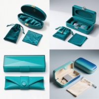 Montures de lunettes en acétate bleu personnalisées avec incrustation de turquoise et de zircone Lunettes optiques de luxe faites à la main pour femmes