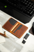 Dompet Kulit Tipis Harga Pabrik, Pendek, Portabel, Tempat Kartu Kredit dan Uang Koin
