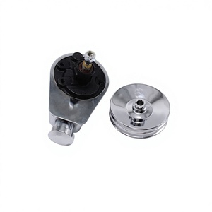 Nueva Bomba de Dirección Asistida Estilo Saginaw Cromada con Polea de Doble Ranura PARA BBC SBC Chevy - Product Image 1