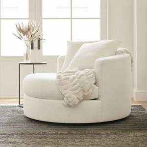 Sofá Redondo de Espuma Comprimida Personalizado y Cómodo, Muebles para el Hogar, Juego de Sofás Seccionales para Sala de Estar con Almohada para Dormitorio - Product Image 3