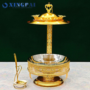 XINGPAI, venta al por mayor, juego de platos de Chef, juego de buffet de boda, calentador de comida, elegante, moderno, 8L, calentador de sopa de Catering, plato de frotamiento a la venta - Product Image 5