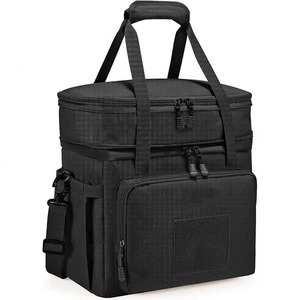 Sac isotherme grand format pour le déjeuner, sac isotherme souple pour adultes, hommes et femmes, noir, capacité 12 canettes, échantillon gratuit - Product Image 1