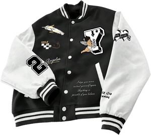 Fabricante Personalizado de Chaquetas Varsity de Alta Calidad con Apliques Bordados en Fieltro de Mezcla de Lana y Cuero, MOQ 10 - Product Image 2