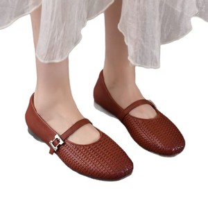 Women's Summer <b>Spring</b> Autumn Soft Solid Anti-Slippery <b>Boots</b> Walking Shoes Slippers Women's Soft Leather Slip-On Slippers - Product Image 5