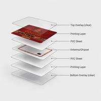 Carte-clé RFID d'hôtel 13,56 MHz Mifare 1K vierge en PVC pour systèmes de contrôle d'accès de serrures de porte intelligentes, personnalisable OEM