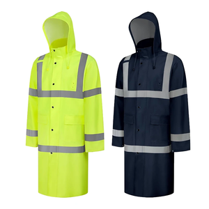 Veste de pluie de travail haute visibilité pour homme, durable, imperméable, réfléchissante, légère, respirante, équipement de sécurité haute visibilité - Product Image 5