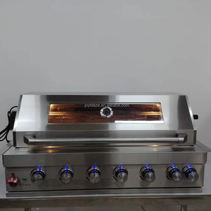 Parrilla de Gas Moderna Premium de Acero Inoxidable con 6 Quemadores Integrados y <span class=keywords><strong>Asador</strong></span> de Sobremesa para Uso Comercial y Familiar - Product Image 2