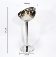 Nouveau seau à glace vertical en acier inoxydable épaissi, design rond, style chinois, pour usage domestique, extérieur, bar et KTV