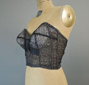   แฮนด์เมด แฮปปี้เนส วินเทจ 1950s บราสีดำ - Product Image 1