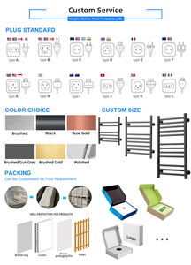 Sèche-serviettes électrique mural ou sur pied en acier doux 10 bars, chauffe-serviettes chauffant pour <span class=keywords><strong>salle</strong></span> <span class=keywords><strong>de</strong></span> <span class=keywords><strong>bain</strong></span>, à brancher - Product Image 6