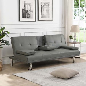 WF-SB1814 winforce hiện đại sofa giường với tay vịn hai chủ sở hữu khung gỗ không gỉ chân <span class=keywords><strong>futon</strong></span> cho phòng khách - Product Image 1