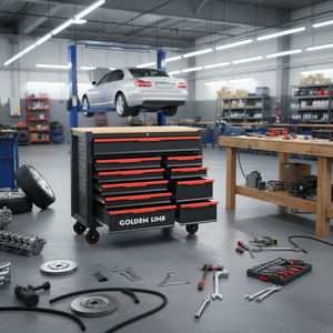 Chariot à outils mobile GOLDENLINE moderne en acier SPCC, 10 tiroirs, avec roulettes universelles, pour <span class=keywords><strong>garage</strong></span> et atelier - Product Image 5