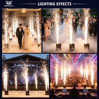Machine à étincelles froides MOWL Stage Wedding Effect 300W DMX avec télécommande, mini fontaine à étincelles avec batterie intégrée