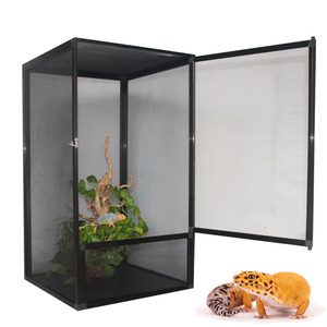 Vente chaude Cage à oiseaux en aluminium à motif animal solide, durable, en métal, en plastique et en verre, cage à oiseaux, boîte, reptiles de la forêt tropicale, plateau en plastique - Product Image 4