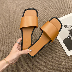 Nouvelle Tendance Estivale : Sandales Plates à Bout Ouvert pour Femme, Couleurs Mixtes, Nœud en PU, Semelle Intermédiaire en <span class=keywords><strong>EVA</strong></span> - Product Image 2
