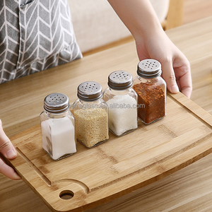 Cucina 4oz 120ml di vetro vasetti di vetro sale pepe spezie condimento per barbecue Shaker coperchio in alluminio classico - Product Image 2
