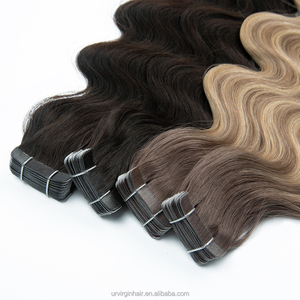 Extension per Capelli Umani con Nastro Adesivo Yuanzhen, Capelli Vergini Remy Russi a Doppia Trama - Product Image 1