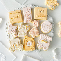 Hochzeit Auto Bär Prinzessin Alles Gute zum Geburtstag Kuchen Cookie Press Stamp Embosser Cutter Acryl Fondant Zucker Kuchen Craft Cutter