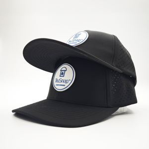 Casquette de baseball de performance perforée à 6 panneaux, imperméable, en tissu Dobby, motif fruits, avec logo personnalisé en patch de caoutchouc polyester - Product Image 2