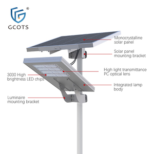Lampadaire LED hybride solaire et électrique GCOTS, étanche, panneau réglable 60W 80W 120W pour toutes les conditions météorologiques SL-HBS - Product Image 1