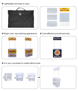 Mesa Promocional Plegable de PP al por Mayor de Fábrica, Mostrador Portátil con Logotipo Personalizado, Soporte Metálico Resistente para <span class=keywords><strong>Supermercado</strong></span> - Product Image 6