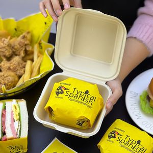 Custom Eco-Friendly Recyclable Greaseproof <b>Wrapping</b> <b>Paper</b> Food Grade PE Sandwich <b>Burger</b> Hamburger Bread Pizza Deli Logo - Product Image 6