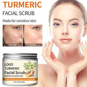 Private Label Turmeric <b>Face</b> Scrub with Vitamin C-Moisturizing Lightening & Exfoliating for All Skin Types - Product Image 1