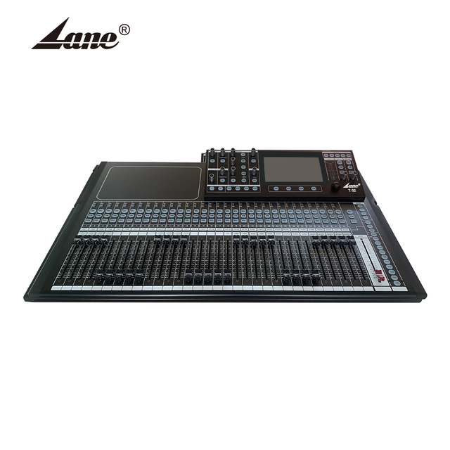 T-32 New Product Professional 32 Channel Mic Input Digital Gain Adjustment Audio Mixer With 48V Phantom Power