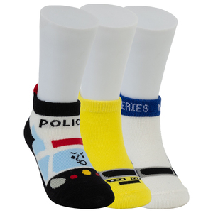 Chaussettes en coton de dessin animé de voiture d'équipage élevé pour petits garçons tricotées avec le logo à la manchette pour la saison de printemps - Product Image 5