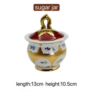 Juegos de Té y Café de Porcelana Fina Personalizados, Tetera Europea de Lujo con Borde Dorado para Regalo de Boda y Cumpleaños - Product Image 5