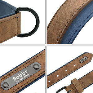 <span class=keywords><strong>Collar</strong></span> y correa ajustable de cuero transpirable con logotipo personalizado, venta al por mayor - Product Image 5