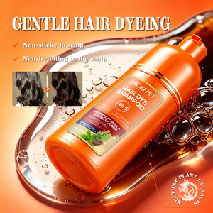 Mokeru pour <span class=keywords><strong>crème</strong></span> colorante capillaire 4-en-1 Herbel 500ml sans ammoniaque, coloration rapide, couvre les cheveux gris et blancs, temporaire, tous types de cheveux - Product Image 4
